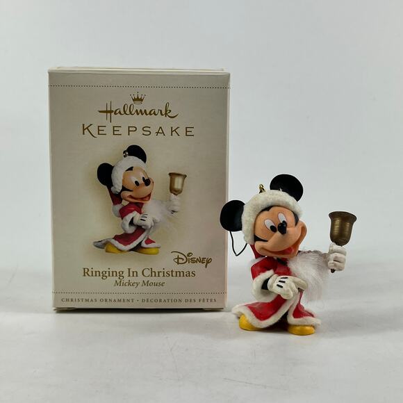 Hallmark Keepsake 2006 Ringing In Christmas Mickey Mouse Ornament Disney 2.5" - Picture 1 of 9